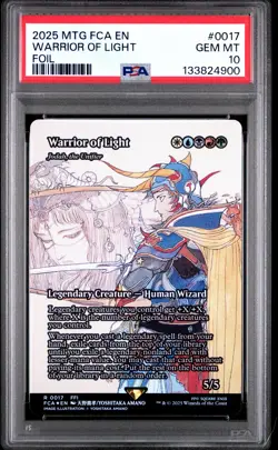 2025 MTG FINAL FANTASY THROUGH THE AGES FOIL #0017 WARRIOR OF LIGHT PSA 10 - Image 1
