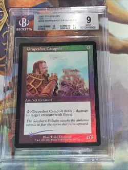 2001 MTG Grapeshot Catapult 299 Core Set 7th Edition Foil BGS Mint 9 - Image 1