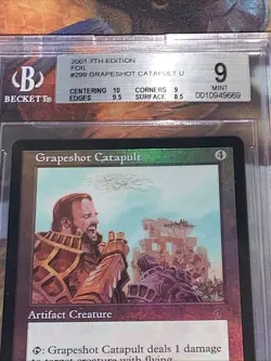 2001 MTG Grapeshot Catapult 299 Core Set 7th Edition Foil BGS Mint 9 - Image 2