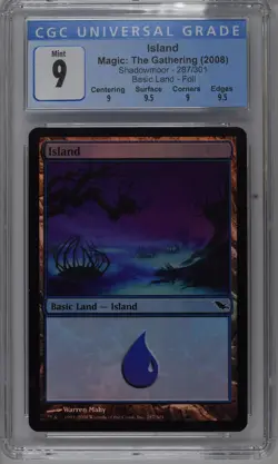 ISLAND Shadowmoor Foil CGC 9 Q++ MTG [Nostalgium] - Image 1