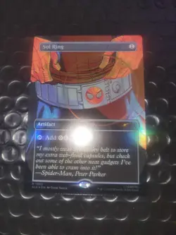 Spider-Man Secret Lair MTG Heroic Deeds Foil Sol Ring - Image 1