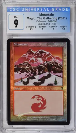MOUNTAIN Odyssey Foil CGC 9 Q++ MTG [Nostalgium] - Image 1