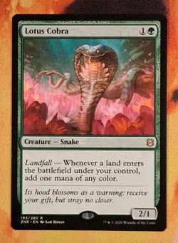Magic: The Gathering Lotus Cobra Zendikar Rising Rare Creature Green Regular - Image 1