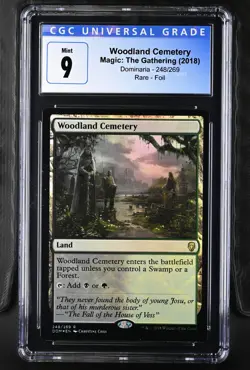 WOODLAND CEMETERY Dominaria Foil Rare CGC 9 MTG [Nostalgium] - Image 1