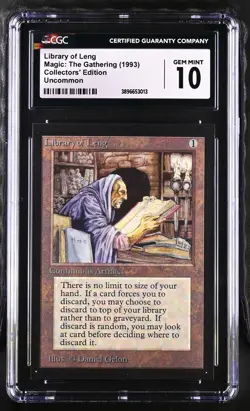 LIBRARY OF LENG Collectors Ed CGC 10 Gem Mint Vintage MTG [Nostalgium] - Image 1