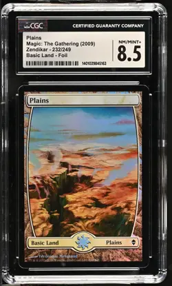 PLAINS Zendikar Foil CGC 8.5 MTG [Nostalgium] - Image 1