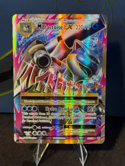 Pokemon TCG M Blastoise EX Full Art Holo Ultra Rare Card 102/108 Evolutions 2016 - Image 1