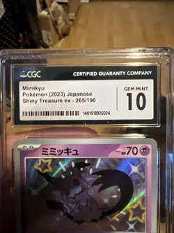 Mimikyu 265/190 Shiny Treasure ex JP Pokemon TCG Graded CGC 10 Gem Mint - Image 2