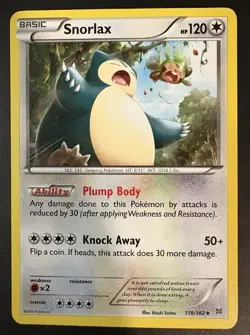 Snorlax 118/162 Uncommon Pokemon XY Break Through Card HP Pokemon TCG - Image 1