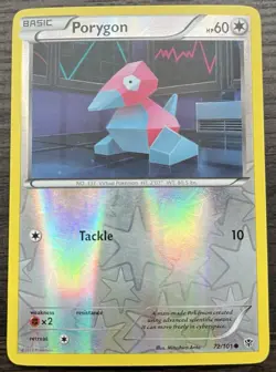 Porygon 72/101 Pokemon TCG Black & White Plasma Blast Reverse Holo MP - Image 1
