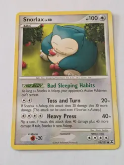 SNORLAX 81/111 COMMON RISING RIVALS POKEMON MP 2009 (#1 - Image 1