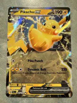 Pikachu EX 063/193 SV02 - Paldea Evolved - Double Rare Holo - Pokemon TCG - NM - Image 1