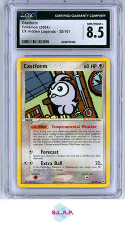CASTFORM EX HIDDEN LEGENDS 30/101 POKEMON CGC 8 - Image 1