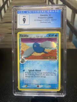 Pokemon CGC 9 Mint Swablu Dragon Frontiers 2006 Reverse Holo 65/101 - Image 1
