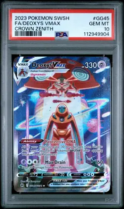 2023 Pokemon SWSH FA Deoxys VMAX Crown Zenith PSA 10 - Image 1