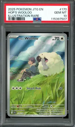 Pokemon TCG Journey Together #170 Hop's Wooloo Illustration Rare PSA 10 GEM MT - Image 1