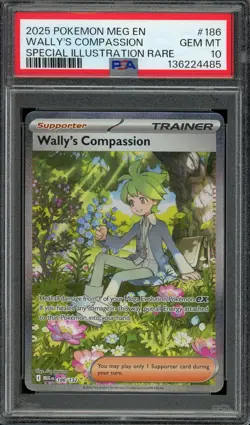 Pokemon TCG Mega Evolution #186 Wally's Compassion SIR PSA 10 GEM MT - Image 1
