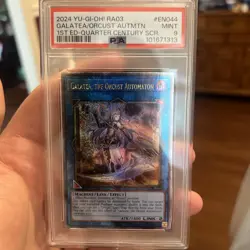 RA03-EN044 QUARTER CENTURY SECRET RARE GALATEA, THE ORCUST AUTOMATON PSA 9 - Image 1