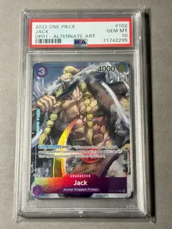 One Piece Romance Dawn Jack Alt Art OP01-102 R Rare English PSA 10 - Image 1