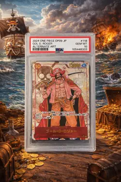 Gol D. Roger OP09-118 2024 One Piece Secret Rare Alternate Art PSA 10 JAP - Image 1