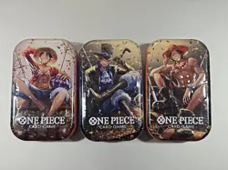 One Piece Tin Pack Set Vol 2 Set of 3 | TS-02 OP-13 | Factory Sealed | Bandai - Image 1
