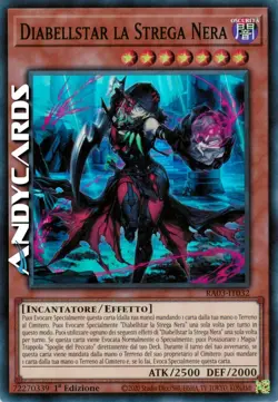DIABELLSTAR LA STREGA NERA (The Black Witch) Super R • RA03 IT032 • 1Ed • Yugioh - Image 1