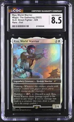 RYU, WORLD WARRIOR Secret Lair Foil Rare CGC 8.5 MTG EDH [Nostalgium] - Image 1