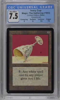 IVORY CUP Beta U CGC 7.5 Q++ MTG [Nostalgium] - Image 1