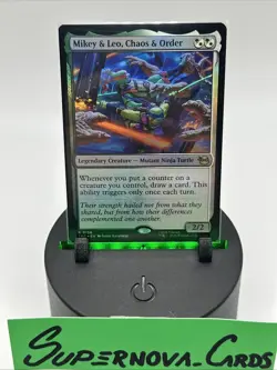 Mikey & Leo, Chaos & Order (Foil) 158 (R) MTG Teenage Mutant Ninja Turtles (TMT) - Image 1