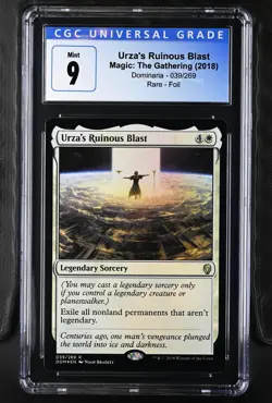 URZA'S RUINOUS BLAST Dominaria Foil Rare CGC 9 MTG [Nostalgium] - Image 1