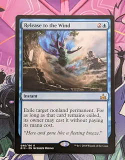 MTG Rivals Of Ixalan Rare RELEASE TO THE WIND NM - Image 1