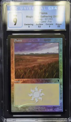PLAINS Odyssey Foil CGC 9 Q++ MTG [Nostalgium] - Image 1