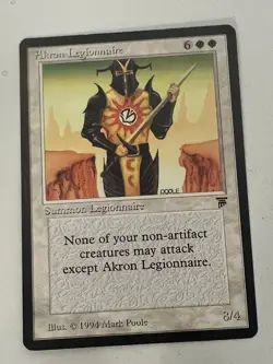 Magic the Gathering MTG Legends Akron Legionnaire LP (Beta Bob) - Image 1