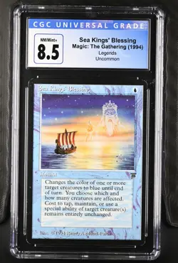 SEA KINGS' BLESSING Legends U CGC 8.5 MTG [Nostalgium] - Image 1