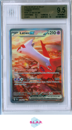 LATIAS EX SIR 2024 POKEMON TCG SCARLET & VIOLET SURGING SPARKS GER 239 BGS 9.5 - Image 1