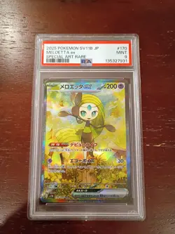 Pokemon TCG Meloetta EX 167/086 Sir Black Bolt Scarlet & Violet PSA 9 - Image 1