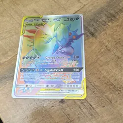Pokemon Mega Sableye & Tyranitar GX TAG TEAM Secret Rare Holo Unified Minds 245… - Image 1
