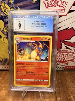 2020 Pokemon Charizard Vivid Voltage 025/185 CGC 9 - Image 1