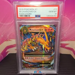 Pokemon TCG M Charizard EX Full Art Holo Ultra Rare 13/108 Evolutions PSA 10 - Image 1