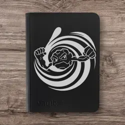 Vault X - 4 Pocket eXo-Tec Zip Binder - Black Pokemon Geodude - Image 1