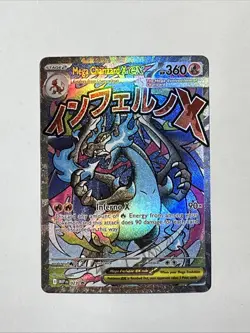 Pokemon 2025 Phantasmal Flames UPC Black Star Promo Mega Charizard X EX 023 NM - Image 2