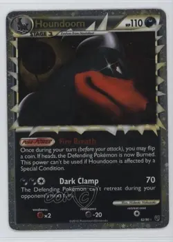 Holo Rare - Houndoom (Prime) Pokemon HeartGold & SoulSilver Undaunted #82 2010 - Image 1