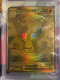 Mega Charizard X ex Gold Hyper Rare 130/094 PSA 10 Pokemon Phantasmal Flames - Image 2