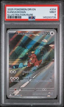 Kangaskhan 204/182 Illustration Rare Dri En-destined Rivals Pokemon PSA 9 - Image 1