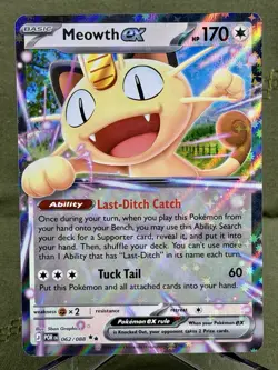 2026 Pokemon Meowth ex 062/088 ME03 Perfect Order Holo EN English - Image 1
