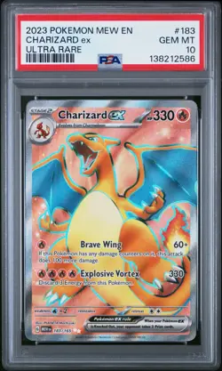2023 Pokemon 151 TCG Charizard ex Ultra Rare 183/165 PSA 10 English - Image 1