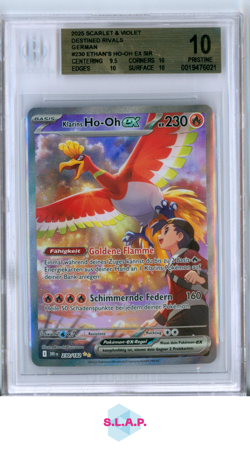 ETHAN'S HO-OH EX SIR 2025 POKEMON TCG SCARLET/VIOLET DE. RIVALS GER 230 BGS 10.0 - Image 1