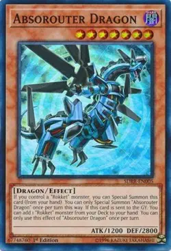 Yugioh! LP Absorouter Dragon - SDRR-EN005 - Super Rare - 1st Edition Lightly Pla - Image 1