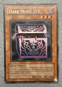 Dark Mimic LV3 SOD-EN010 Soul of the Duelist Rare Unlimited Edition LP - Image 1