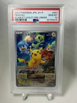 PSA 10 Pikachu 001/SV-P Promo Pre-Order Scarlet & Violet Pokemon Card Japanese - Image 1